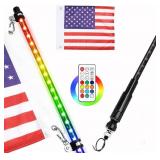 5FT Whip Light RGB LED LED Whips with Remote Lighted Whip for UTV Side by Side Ploaris RZR Ranger Can-am ATV Dune Buggy 4 Wheeler