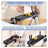 Retails for $135! XinSunho 5 Step Ladder, Retractable Handgrip Folding Step Stool with Anti-Slip Wide Pedal, Aluminum Stool Ladders 5 Steps, 330lbs Safety Household Ladder