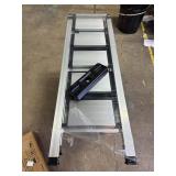 Retails for $135! XinSunho 5 Step Ladder, Retractable Handgrip Folding Step Stool with Anti-Slip Wide Pedal, Aluminum Stool Ladders 5 Steps, 330lbs Safety Household Ladder