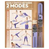 Pilates Slider Board for Women Home Workouts Detachable Portable Pilates Reformer Machine with Resistance Bands Mini Fitness Equipment