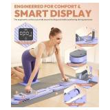 Pilates Slider Board for Women Home Workouts Detachable Portable Pilates Reformer Machine with Resistance Bands Mini Fitness Equipment