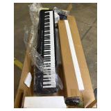 Retails for $110! 88 Key Piano Keyboard, Semi Weighted Electronic Digital Piano with Music Stand, Power Supply, Sustain Pedal, Bluetooth, Stand, MIDI, for Beginner Professional at Home, Stage