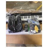 Retails for $110! 88 Key Piano Keyboard, Semi Weighted Electronic Digital Piano with Music Stand, Power Supply, Sustain Pedal, Bluetooth, Stand, MIDI, for Beginner Professional at Home, Stage