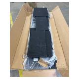 WLIVE Black Dresser TV Stand for 45, 50, 55 inch TV, Entertainment Center with LED Lights & Charging Station, Chest of Drawers with 8 Fabric Drawers and Open Shelves for Living Room, Hallway, Wood Top