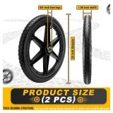 20" Flat Free Wheels Compatible with rubbermaid Wheelbarrow Tires (5/8 inch bearing)