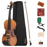 Retails for $117! Eastar 1/4 Violin Set Fiddle for Beginners with Hard Case, Rosin, Shoulder Rest, Bow, and Extra Strings (Imprinted Finger Guide on Fingerboard), EVA-3