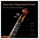 Retails for $117! Eastar 1/4 Violin Set Fiddle for Beginners with Hard Case, Rosin, Shoulder Rest, Bow, and Extra Strings (Imprinted Finger Guide on Fingerboard), EVA-3