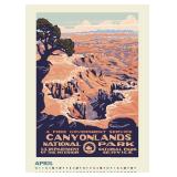 National Parks WPA Oversize Wall Calendar 2026 13.4" x 19" Spiral Bound with Hanger