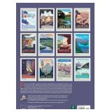 National Parks WPA Oversize Wall Calendar 2026 13.4" x 19" Spiral Bound with Hanger