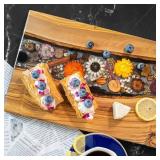 Retails for $114! Handmade Olive Wood Charcuterie Boards with Flowers Preserved, Olive Wood Cutting Board, Housewarming Gifts New Home, Wedding Gifts, Birthday Gifts for Woman