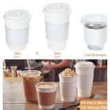White Coffee Sleeves For 10 to 20 oz. Cups (150 Pack), Disposable Corrugated Cardboard Paper Jacket For Better Grip, Hot Cold Drinks Holder, Chocolate Milk Tea Beverage Insulator, Hand Protection