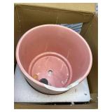 Gepege Pink Indoor Plant Pots for Plants, Large Ceramic Planter with Drainage Hole, 9.6-inch Succulent Orchid Flower Pot - Rainbow Pearl Glaze