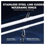 KastKing Centron Lite Twin Tip Fishing Rods, IM6 Graphite Blanks, Twin Tip Fishing Rods, Stainless Steel Guides with Ceramic Rings, Split or Full Rear EVA Handle Design, Drop Shot Hook Keeper