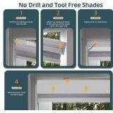 Motorized Blinds No Drill Automatic Blinds for Windows Cordless Roller Shades Electric Blinds with Remote Control Smart Blinds (Grey, 34.5 x 72)