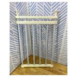 Removable Pet Gate Punch-Free Pet Gate Expandable Metal Dog Gate with Door for Small Dogs Indoor Pet for Stairs Doorways(White,S)