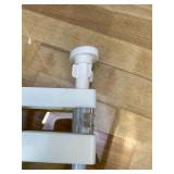 Removable Pet Gate Punch-Free Pet Gate Expandable Metal Dog Gate with Door for Small Dogs Indoor Pet for Stairs Doorways(White,S)