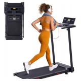 Retails for $140! Walking Pad with Handle Bar and Incline, 3.0HP Under Desk Treadmill for Home Small Space, 0.6-7.6MPH Portable Walking Pad Treadmill with Handles, 350LBS, 2026 Upgrade