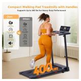 Retails for $140! Walking Pad with Handle Bar and Incline, 3.0HP Under Desk Treadmill for Home Small Space, 0.6-7.6MPH Portable Walking Pad Treadmill with Handles, 350LBS, 2026 Upgrade