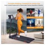 Retails for $140! Walking Pad with Handle Bar and Incline, 3.0HP Under Desk Treadmill for Home Small Space, 0.6-7.6MPH Portable Walking Pad Treadmill with Handles, 350LBS, 2026 Upgrade