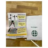 Retails for $143! Outsunny Greenhouse with Raised Garden Bed, 56" x 56" x 75" Galvanized Steel Planter Box with PE Cover, Roll Up Door and Windows, Outdoor Greenhouse for Flowers Vegetables, Dark Gray