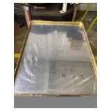 Retails for $114! TETOTE 40 x 30 Inch Gold Bathroom Mirror, Brushed Brass Metal Frame Mirror for Vanity, Rectangle Wall Mounted Golden Modern Mirror (Horizontal/Vertical)