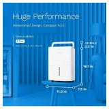 Retails for $170! hOmeLabs Dehumidifier - Advanced Humidity & Moisture Control, Quiet, Efficient, Auto Shut-off, Ideal for Home, Basement, Office - 1,800 Sq Ft Wi-Fi (8 Pint MAX 24 Pint at 95 F, 90% R