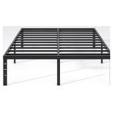 Metal Bed Frame,Queen Size Bed Frame with Storage Space,Heavy Duty Sturdy Mattress Foundation,Easy Assembly,No Box Spring Needed, Black,14 Inch,Queen