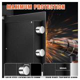 3.3 Cu Ft Safe for Home Documents, Digital Security Safe Box with LED Sensor Light & Emergency USB-C Cable, Removable Shelf for Money Jewelry Valuables