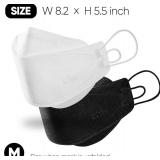 BOTN youth fit 23Pack KF94 Protective and Safety Face Mask, Adjustable Strap and Made in Korea, 4-Layer Filter and 3D Design (White, Medium)