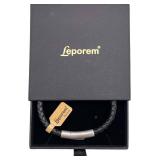 Unisex Antique Braided Leather Bracelet | Handmade Genuine Leather Wristband with Push-Button Stainless Steel Clasp | Timeless Gift for Men and Women in Premium Slide-Out Gift Box