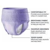 Amazon Basics Postpartum Incontinence Underwear for Women, Maximum Absorbency, Fresh Protection, Leak Protection, Odor Guard, Soft Comfortable Fit, Disposable, X-Large, Lavender, 48 Count