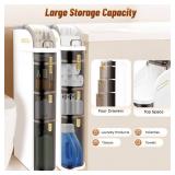 Narrow Bathroom Storage Cabinet 4-Tiers Bathroom Storage Cabinet with Removable Wheels for Small Spaces, Bathroom, Kitchen, Laundry