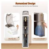 Narrow Bathroom Storage Cabinet 4-Tiers Bathroom Storage Cabinet with Removable Wheels for Small Spaces, Bathroom, Kitchen, Laundry