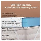 OhGeni 3 Inch Cooling King Size Gel Memory Foam Mattress Topper Pad,Soft Bed Cover with Anti-Slip Base & Zipper,Fits 6"-19" Mattresses with Straps,Extra Comfort for Sleep &Back Pain Relief