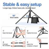 EMART Backdrop Stand 10x7ft(WxH) Photo Studio Adjustable Background Stand Support kit with 2 Crossbars, 8 Clamps, 2 Sandbags and Carry Bag for Parties, Events Decoration, Wedding, Photography