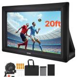 Retails for $109! VEVOR 20FT Inflatable Projector Screen, Inflatable Movie Screen Outdoor with 250W Air Blower Projector Screen Oxford Fabric Material Blow Up Screen for Outdoor Backyard, Home Theater