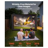 Retails for $109! VEVOR 20FT Inflatable Projector Screen, Inflatable Movie Screen Outdoor with 250W Air Blower Projector Screen Oxford Fabric Material Blow Up Screen for Outdoor Backyard, Home Theater