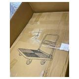 Upgraded Foldable Push Cart Dolly | 660 lbs. Capacity Moving Platform Hand Truck | Heavy Duty Space Saving Collapsible | 4 TPR 360-Degree Silent Wheels | 2 Swivel Wheels and 2 Fixed Wheels