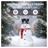 5ft Lighted Pop-up Snowman Outdoor Christmas Lawn Decor, 60" Large 3D Snowman Holiday Decoration with White 200 LEDs for Lawn, Yard, Garden