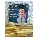 5ft Lighted Pop-up Snowman Outdoor Christmas Lawn Decor, 60" Large 3D Snowman Holiday Decoration with White 200 LEDs for Lawn, Yard, Garden