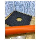 2 Pack Crowd Control Warehouse Orange 45" Delineator Post with Base, 3" Reflective Collars, 10lb Rubber Base, Impact-Resistant LDPE (Low-Density Polyethylene) Parking Cones, Road Cones, Traffic Barrie