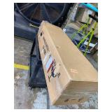 2 Pack Crowd Control Warehouse Orange 45" Delineator Post with Base, 3" Reflective Collars, 10lb Rubber Base, Impact-Resistant LDPE (Low-Density Polyethylene) Parking Cones, Road Cones, Traffic Barrie