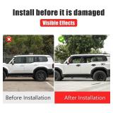 Retails for $109! Window Rain Barrier for 2024 2025 Toyota Land Cruiser 250&1958 Prado LC250 Side Window Deflector Ventilation Wider Rain Brow Decorative Cover Exterior Kits Blacked Out Tuning Accesso