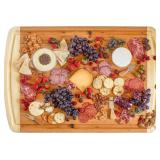 Retails for $150! Totally Bamboo 36" x 24" Bamboo Wood XXL Cutting Board, Stove Top Cover or Over the Sink Chopping Block, Noodle Board and Giant Charcuterie Serving Tray