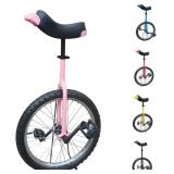 Unicycle for Adults Adjustable Seat with Unicycle Stand for Fun Fitness Exercises Balance Training Circus Performances