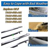 4Pcs Weatherstrip Window Moulding Trim Seal Belt Compatible with 2007-2011 Honda CRV Replaces# 72410-SWA-A01, 72450-SWA-A01, 72910-SWA-A01, 72950-SWA-A01