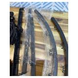 2 Set Wall Hay Feeder with Net Corner Hay Rack Black Corner Hay Feeder Frame with Slow Feed Hay Net for Horses Goat