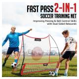 Soccer Rebounder, 2-in-1 Soccer Rebound Net, 6