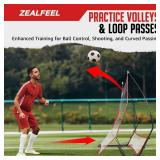 Soccer Rebounder, 2-in-1 Soccer Rebound Net, 6