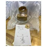 MAXvolador Industrial Semi Flush Mount Ceiling Light, Clear Glass Pendant Lamp Shade, Farmhouse Lighting for Hallway, Vintage Hanging Light Fixtures